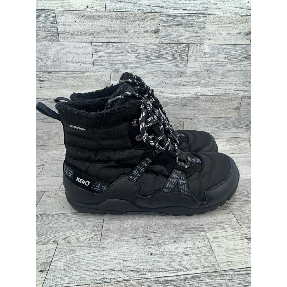 Xero Shoes Alpine Men Snow Boots Black Waterproof Minimalist Zero Drop Size 10 - Picture 10 of 16